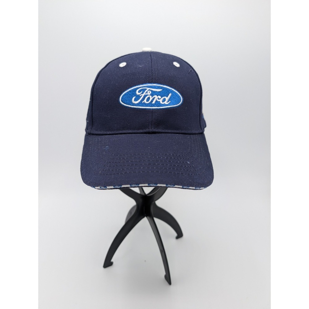Vtg Ford Racing Dealership Advertising hat Charles Gabus Dealer Adjustable Hat